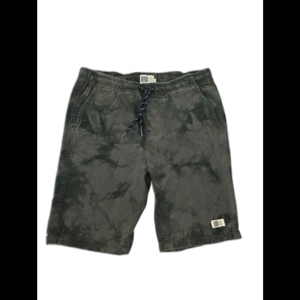 Lira Green Black Tie-Dye Flat Front Men’s Shorts Size S